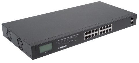 INTELLINET SWITCH GIGABIT 16X RJ45, POE+, 2X SFP, INTELLINET SWITCH GIGABIT 16X RJ45, POE+, 2X SFP,