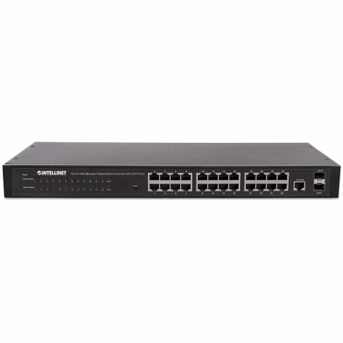 Intellinet 560917 łącza sieciowe Zarządzany Gigabit Ethernet (10/100/1000) 1U Czarny Intellinet 560917 łącza sieciowe Zarządzany Gigabit Ethernet (10/100/1000) 1U Czarny