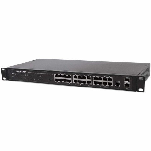 Intellinet 560917 łącza sieciowe Zarządzany Gigabit Ethernet (10/100/1000) 1U Czarny Intellinet 560917 łącza sieciowe Zarządzany Gigabit Ethernet (10/100/1000) 1U Czarny