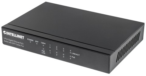 Intellinet 561174 łącza sieciowe Gigabit Ethernet (10/100/1000) Obsługa PoE Czarny Intellinet 561174 łącza sieciowe Gigabit Ethernet (10/100/1000) Obsługa PoE Czarny