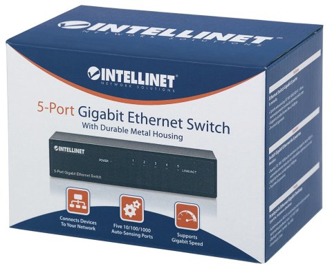 Switch 5x RJ45 Gigabit, metal, desktop Switch 5x RJ45 Gigabit, metal, desktop