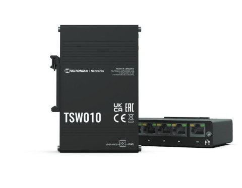 Switch TELTONIKA TSW010 5x RJ45 100Mb/s PoE Black Switch TELTONIKA TSW010 5x RJ45 100Mb/s PoE Black