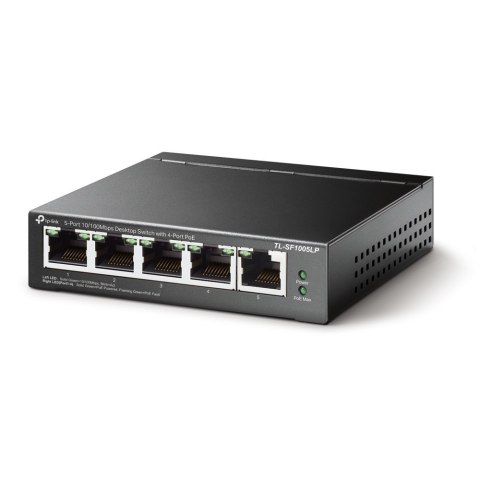 TP-LINK TL-SF1005LP łącza sieciowe Nie zarządzany Fast Ethernet (10/100) Obsługa PoE Czarny TP-LINK TL-SF1005LP łącza sieciowe Nie zarządzany Fast Ethernet (10/100) Obsługa PoE Czarny
