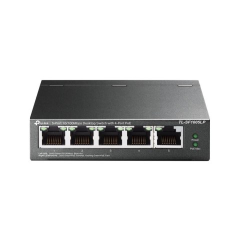 TP-LINK TL-SF1005LP łącza sieciowe Nie zarządzany Fast Ethernet (10/100) Obsługa PoE Czarny TP-LINK TL-SF1005LP łącza sieciowe Nie zarządzany Fast Ethernet (10/100) Obsługa PoE Czarny