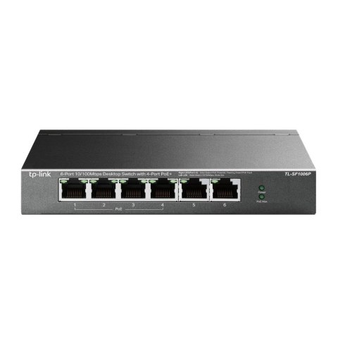 TP-Link TL-SF1006P łącza sieciowe Nie zarządzany Fast Ethernet (10/100) Obsługa PoE Czarny TP-Link TL-SF1006P łącza sieciowe Nie zarządzany Fast Ethernet (10/100) Obsługa PoE Czarny