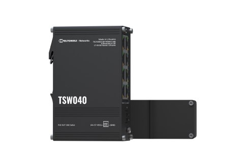 Teltonika NETWORKS TSW040 8-Port PoE+ Switch Nie zarządzany Fast Ethernet (10/100) Obsługa PoE Czarny Teltonika NETWORKS TSW040 8-Port PoE+ Switch Nie zarządzany Fast Ethernet (10/100) Obsługa PoE Czarny