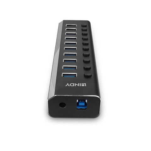 Lindy 43370 huby i koncentratory USB 3.2 Gen 1 (3.1 Gen 1) Type-B 5000 Mbit/s Czarny Lindy 43370 huby i koncentratory USB 3.2 Gen 1 (3.1 Gen 1) Type-B 5000 Mbit/s Czarny