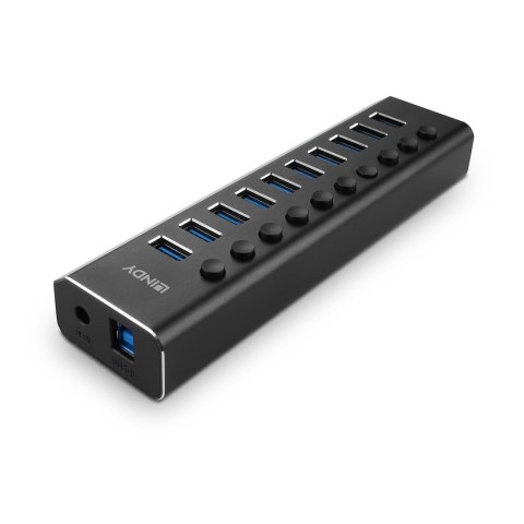 Lindy 43370 huby i koncentratory USB 3.2 Gen 1 (3.1 Gen 1) Type-B 5000 Mbit/s Czarny Lindy 43370 huby i koncentratory USB 3.2 Gen 1 (3.1 Gen 1) Type-B 5000 Mbit/s Czarny