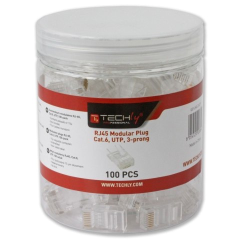 Techly IWP-JAR-C6RTY wtyczka RJ45 Przezroczysty Techly IWP-JAR-C6RTY wtyczka RJ45 Przezroczysty
