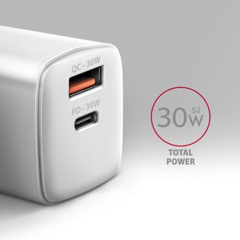 Axagon ACU-PQ30W Ladegerät QC3.0.4.0/AFC/FCP/PPS/Apple+ PD USB-C 30W - weiß - USB Typ C Telefon komórkowy, Smartfon, Smartwatch, Axagon ACU-PQ30W Ladegerät QC3.0.4.0/AFC/FCP/PPS/Apple+ PD USB-C 30W - weiß - USB Typ C Telefon komórkowy, Smartfon, Smartwatch,