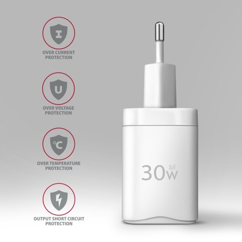 Axagon ACU-PQ30W Ladegerät QC3.0.4.0/AFC/FCP/PPS/Apple+ PD USB-C 30W - weiß - USB Typ C Telefon komórkowy, Smartfon, Smartwatch, Axagon ACU-PQ30W Ladegerät QC3.0.4.0/AFC/FCP/PPS/Apple+ PD USB-C 30W - weiß - USB Typ C Telefon komórkowy, Smartfon, Smartwatch,