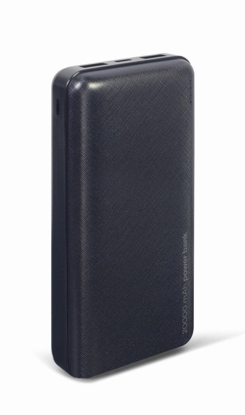 GEMBIRD POWERBANK 20000 MAH 2X USB, CZARNY GEMBIRD POWERBANK 20000 MAH 2X USB, CZARNY