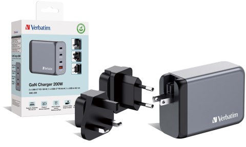 GNC-200 GAN CHARGER 4 PORT 200W/USB A/C (EU/UK/US) GNC-200 GAN CHARGER 4 PORT 200W/USB A/C (EU/UK/US)