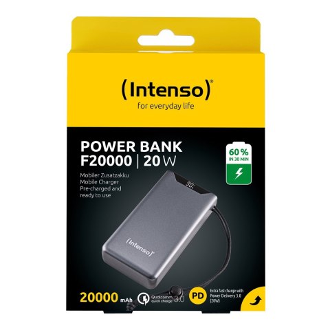 Intenso 7332054 bank mocy Litowo-polimerowy (LiPo) 20000 mAh Szary Intenso 7332054 bank mocy Litowo-polimerowy (LiPo) 20000 mAh Szary