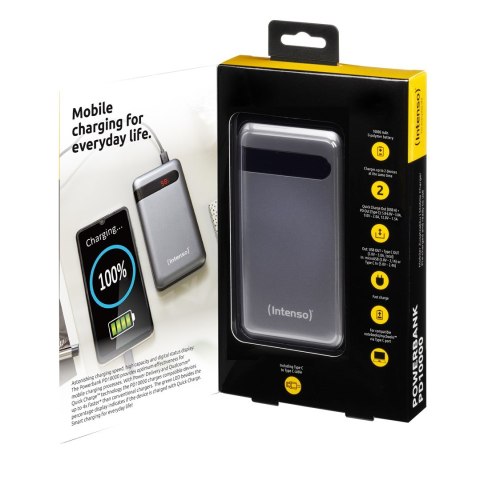 Intenso PD10000 Litowo-polimerowy (LiPo) 10000 mAh Antracyt Intenso PD10000 Litowo-polimerowy (LiPo) 10000 mAh Antracyt