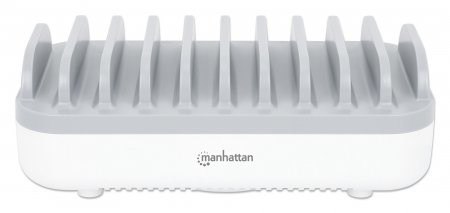 Manhattan 180856 Organizery do stacji ładującej Montaż na pulpicie Plastik Biały