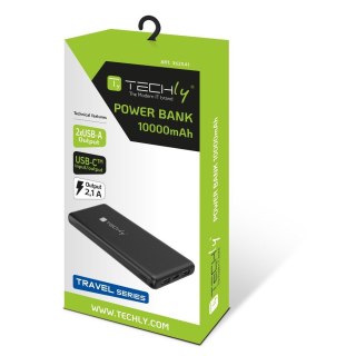 Techly I-CHARGE-10000 bank mocy Litowo-polimerowy (LiPo) 10000 mAh Czarny