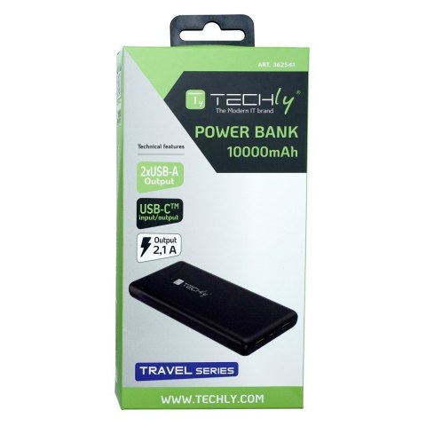Techly I-CHARGE-10000 bank mocy Litowo-polimerowy (LiPo) 10000 mAh Czarny Techly I-CHARGE-10000 bank mocy Litowo-polimerowy (LiPo) 10000 mAh Czarny