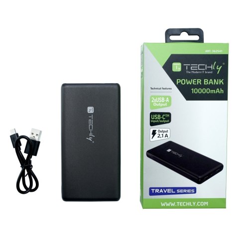 Techly I-CHARGE-10000 bank mocy Litowo-polimerowy (LiPo) 10000 mAh Czarny Techly I-CHARGE-10000 bank mocy Litowo-polimerowy (LiPo) 10000 mAh Czarny