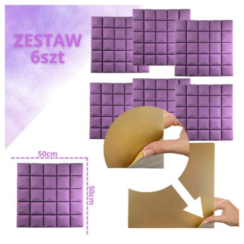 DNA AM5 PR panel akustyczny zestaw 6 szt. fioletow DNA AM5 PR panel akustyczny zestaw 6 szt. fioletow