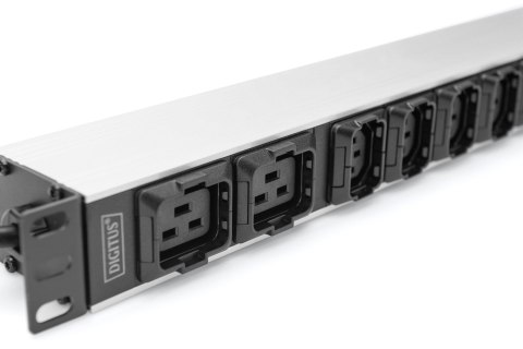 Digitus Listwa zasilająca z profilem aluminiowym, 10 gniazd, przewód zasilający 2 m, wtyczka IEC C20 Digitus Listwa zasilająca z profilem aluminiowym, 10 gniazd, przewód zasilający 2 m, wtyczka IEC C20