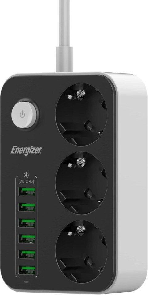 Energizer EPB2500W00EU rozgałęziacz 2 m 4 x gniazdo sieciowe Wewnętrzna Biały