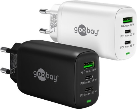 Goobay 65408 ładowarka do urządzeń przenośnych Słuchawki, Laptop, Smartfon, Tablet Biały Prąd przemienny Szybkie ładowanie Wewnę Goobay 65408 ładowarka do urządzeń przenośnych Słuchawki, Laptop, Smartfon, Tablet Biały Prąd przemienny Szybkie ładowanie Wewnę