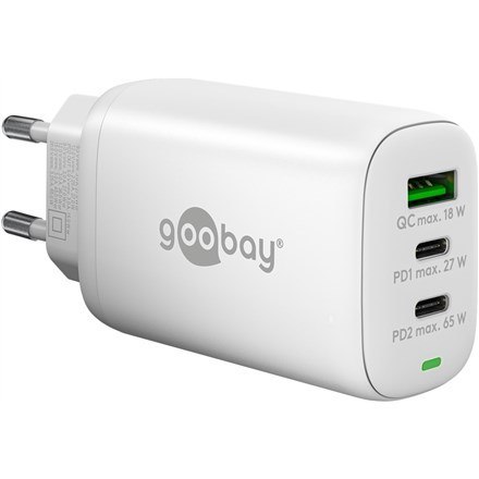 Goobay 65408 ładowarka do urządzeń przenośnych Słuchawki, Laptop, Smartfon, Tablet Biały Prąd przemienny Szybkie ładowanie Wewnę Goobay 65408 ładowarka do urządzeń przenośnych Słuchawki, Laptop, Smartfon, Tablet Biały Prąd przemienny Szybkie ładowanie Wewnę
