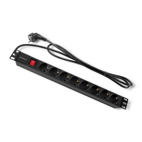 Listwa zasilająca Qoltec do szafy RACK 1U 8 gniazd Schuko (2m) czarna Listwa zasilająca Qoltec do szafy RACK 1U 8 gniazd Schuko (2m) czarna