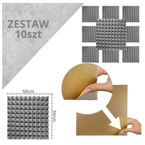 Panel akustyczny DNA AM2 GY zestaw 10 szt. szary Panel akustyczny DNA AM2 GY zestaw 10 szt. szary