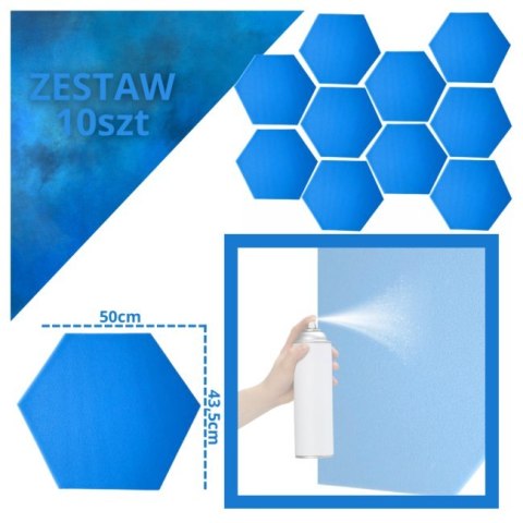 Panel akustyczny DNA AM3 BL, zestaw 10 sztuk, kolor niebieski Panel akustyczny DNA AM3 BL, zestaw 10 sztuk, kolor niebieski