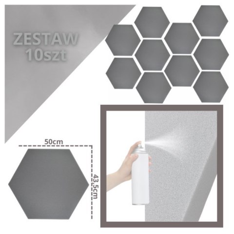 Panel akustyczny DNA AM3 GY zestaw 10 sztuk szary Panel akustyczny DNA AM3 GY zestaw 10 sztuk szary