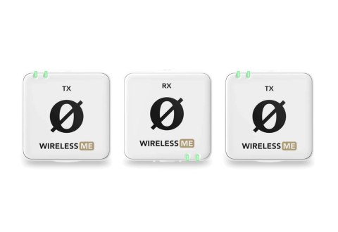 RODE Wireless ME Dual White - Kompaktowy bezprzewodowy system mikrofonowy z dwoma nadajnikami do nagrywania dwukanałowego (biał RODE Wireless ME Dual White - Kompaktowy bezprzewodowy system mikrofonowy z dwoma nadajnikami do nagrywania dwukanałowego (biał