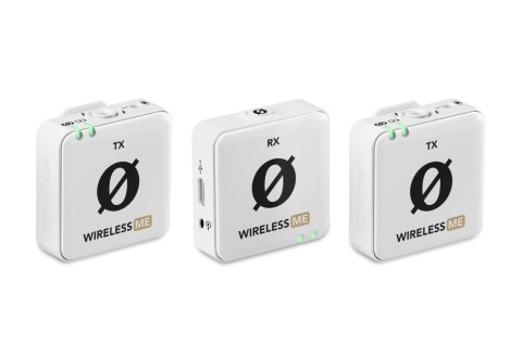 RODE Wireless ME Dual White - Kompaktowy bezprzewodowy system mikrofonowy z dwoma nadajnikami do nagrywania dwukanałowego (biał RODE Wireless ME Dual White - Kompaktowy bezprzewodowy system mikrofonowy z dwoma nadajnikami do nagrywania dwukanałowego (biał