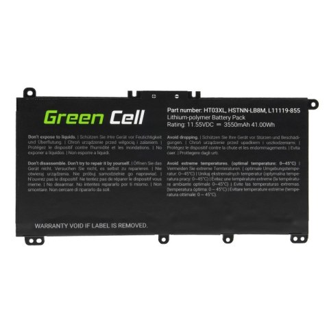 GREEN CELL BATERIA HP163 HT03XL 3400MAH 11.55V