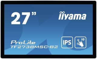 Iiyama ProLite TF2738MSC-B2 monitor komputerowy 68,6 cm (27") 1920 x 1080 px Full HD LED Ekran dotykowy Przeznaczony dla wielu u
