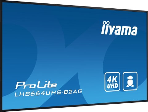 Monitor Iiyama 86-calowy model LH8664UHS-B2AG z HDMI i USB Monitor Iiyama 86-calowy model LH8664UHS-B2AG z HDMI i USB