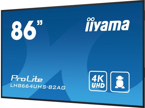 Monitor Iiyama 86-calowy model LH8664UHS-B2AG z HDMI i USB Monitor Iiyama 86-calowy model LH8664UHS-B2AG z HDMI i USB