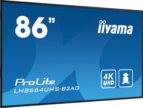 Monitor Iiyama 86-calowy model LH8664UHS-B2AG z HDMI i USB Monitor Iiyama 86-calowy model LH8664UHS-B2AG z HDMI i USB