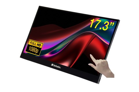 Verbatim 49593 monitor komputerowy 43,9 cm (17.3") 1920 x 1080 px Full HD LCD Ekran dotykowy Czarny Verbatim 49593 monitor komputerowy 43,9 cm (17.3") 1920 x 1080 px Full HD LCD Ekran dotykowy Czarny