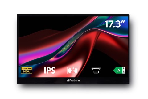 Verbatim 49593 monitor komputerowy 43,9 cm (17.3") 1920 x 1080 px Full HD LCD Ekran dotykowy Czarny Verbatim 49593 monitor komputerowy 43,9 cm (17.3") 1920 x 1080 px Full HD LCD Ekran dotykowy Czarny