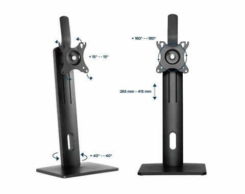 Gembird MS-D1-01 uchwyt / stojak do monitorów 81,3 cm (32") Biurko Czarny