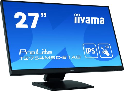 Iiyama ProLite T2754MSC-B1AG monitor komputerowy 68,6 cm (27") 1920 x 1080 px Full HD LED Ekran dotykowy Przeznaczony dla wielu Iiyama ProLite T2754MSC-B1AG monitor komputerowy 68,6 cm (27") 1920 x 1080 px Full HD LED Ekran dotykowy Przeznaczony dla wielu