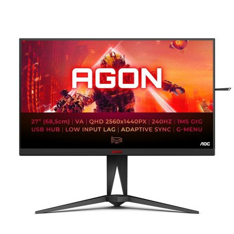 AG275QZN 27IN 68.58CM VA/2560X1440 0.5 MS MPRT 16.9 BLACK AG275QZN 27IN 68.58CM VA/2560X1440 0.5 MS MPRT 16.9 BLACK