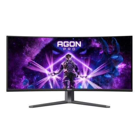 AOC AGON PRO AG346UCD monitor komputerowy 86,4 cm (34") 3440 x 1440 px Wide Quad HD QD-OLED Czarny, Szary AOC AGON PRO AG346UCD monitor komputerowy 86,4 cm (34") 3440 x 1440 px Wide Quad HD QD-OLED Czarny, Szary