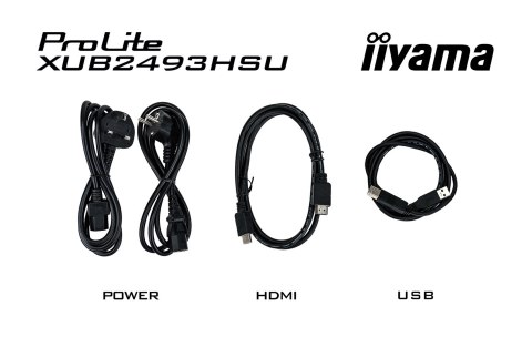 Iiyama ProLite monitor komputerowy 60,5 cm (23.8") 1920 x 1080 px Full HD LED Czarny