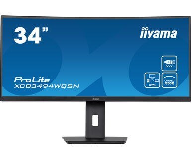 Monitor iiyama ProLite XCB3494WQSN-B5 LED display 86,4 cm (34") 3440 x 1440 px UltraWide Quad HD Czarny Monitor iiyama ProLite XCB3494WQSN-B5 LED display 86,4 cm (34") 3440 x 1440 px UltraWide Quad HD Czarny