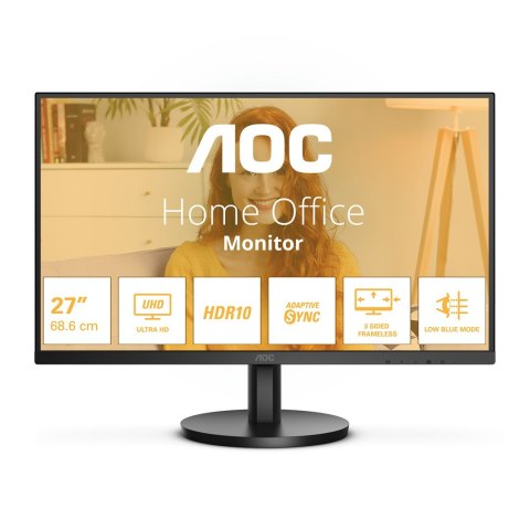AOC B3 U27B3M monitor komputerowy 68,6 cm (27") 3840 x 2160 px 4K Ultra HD LCD Czarny AOC B3 U27B3M monitor komputerowy 68,6 cm (27") 3840 x 2160 px 4K Ultra HD LCD Czarny