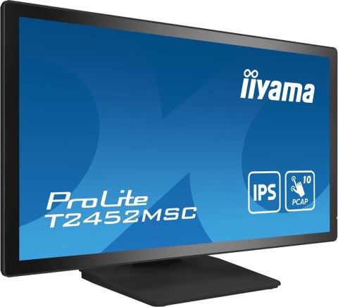 Iiyama ProLite T2452MSC-B1 monitor komputerowy 60,5 cm (23.8") 1920 x 1080 px Full HD LCD Ekran dotykowy Przeznaczony dla wielu Iiyama ProLite T2452MSC-B1 monitor komputerowy 60,5 cm (23.8") 1920 x 1080 px Full HD LCD Ekran dotykowy Przeznaczony dla wielu