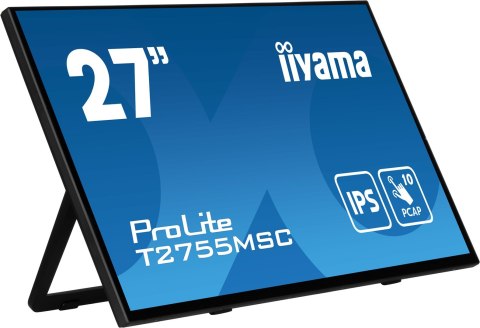 Iiyama ProLite T2755MSC-B1 monitor komputerowy 68,6 cm (27") 1920 x 1080 px Full HD LED Ekran dotykowy Blad Czarny Iiyama ProLite T2755MSC-B1 monitor komputerowy 68,6 cm (27") 1920 x 1080 px Full HD LED Ekran dotykowy Blad Czarny